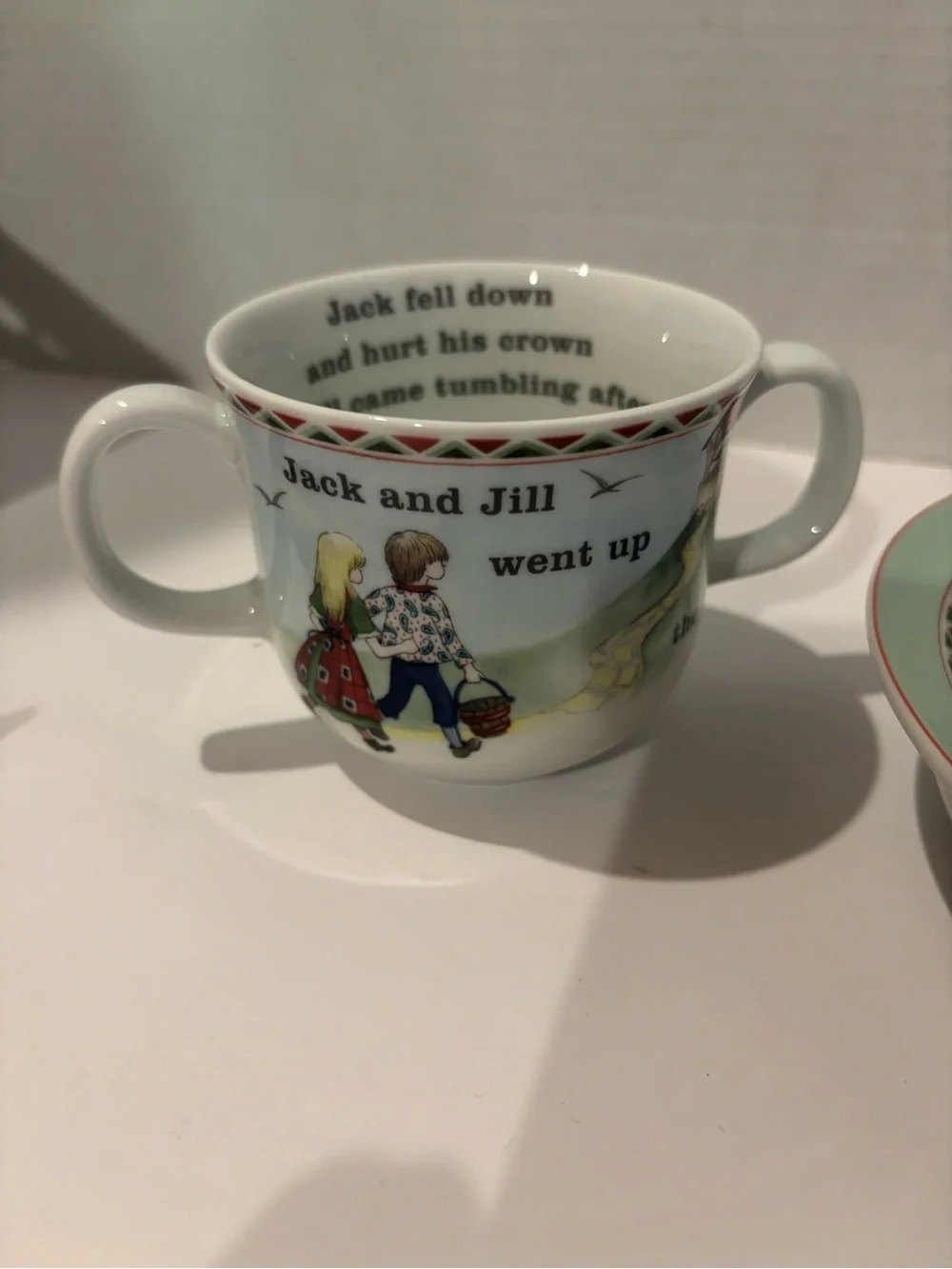 Royal Worcester Nursery Rhymes 2 Pc Set Humpty Dumpty Jack & Jill 2004